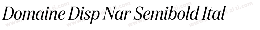 Domaine Disp Nar Semibold Italic字体转换